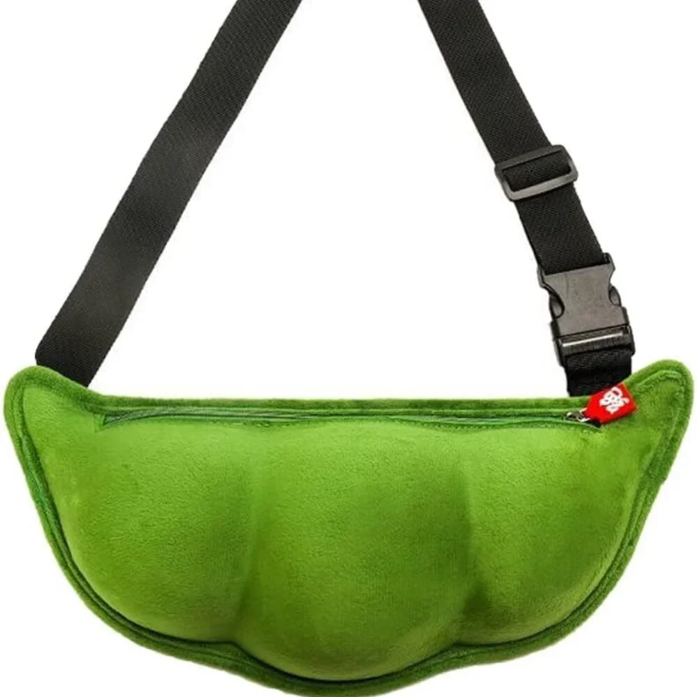 Small Crossbody Bag Funny Pea Shaped Shoulder Bag Lightweight Chest Bag Cute - Picture 1 of 8